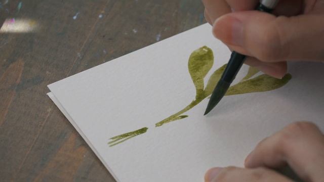 How to paint Mistletoe _ DIY Watercolor Christmas card/ Simple Tutorial Holiday card painting 2021 смотреть онлайн
