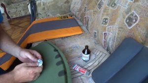 Ремонт самонадувного коврика. Жидкая латка.