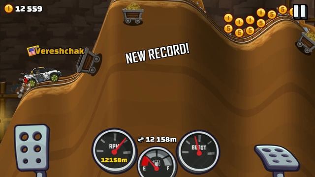 Hill Climb Racing 2 - Mines 16803m Rally Car My New Record GamePlay смотреть онлайн