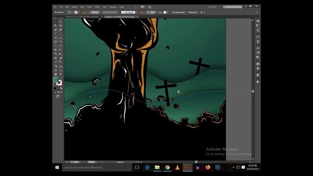 HALLOWEEN POSTER | How to Design "HALLOWEEN POSTER" in | Adobe Illustrator cc 2015 Tutorial | смотреть онлайн