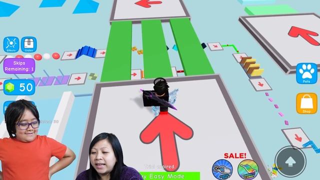 Ryan vs Mommy in Roblox Super Mega Easy Obby Let’s Play! смотреть онлайн