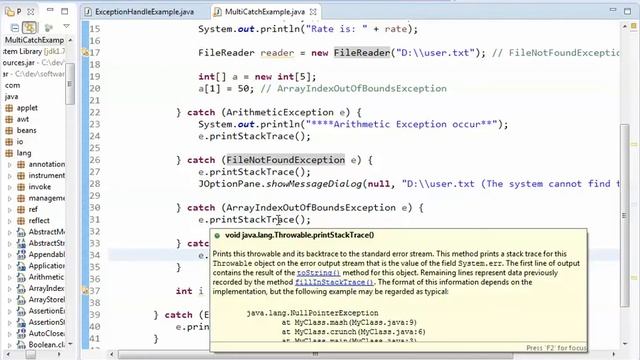 Exception throw throws custom Exception смотреть онлайн