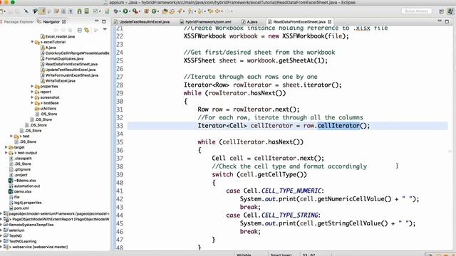 ReadDataFromExcelSheetJavaCode смотреть онлайн