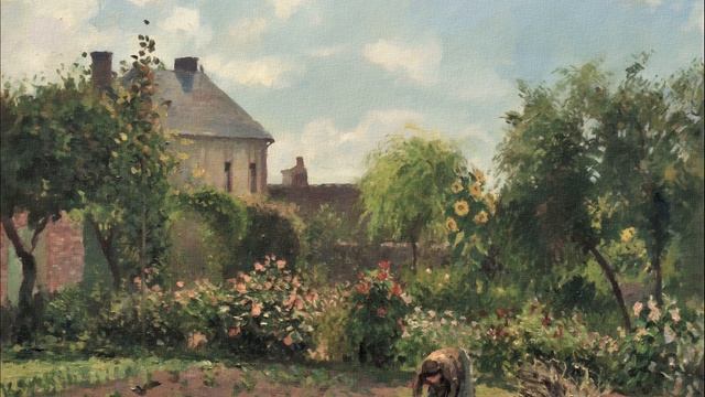 Камиль Писсарро, «Сад художника в Эраньи», около 1898 года, Национальная галерея искусств смотреть онлайн