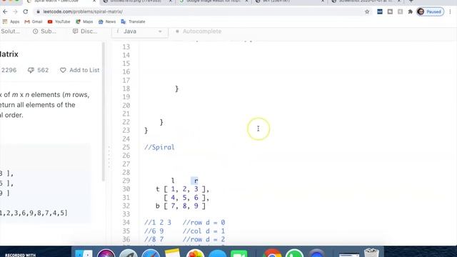 Spiral Matrix (Leetcode 54) - Medium смотреть онлайн