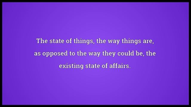 Status quo Meaning смотреть онлайн