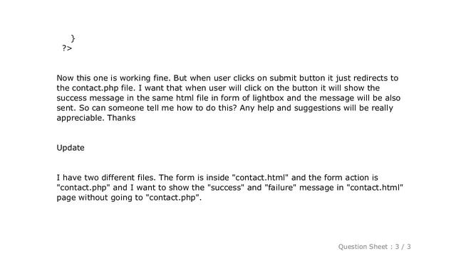 HTML : php send mail and show success message in the same page смотреть онлайн