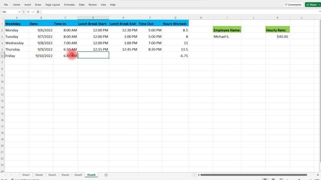 How To Make a Simple Time Sheet In Excel смотреть онлайн