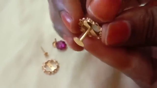 Light weight Gold Earrings with Changeable Stones | Matches for all your dresses and sarees смотреть онлайн