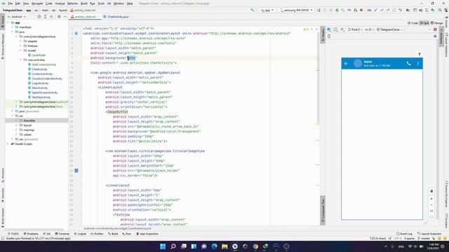 Telegram Clone PART 9 - Create Chat screen, Chat layout смотреть онлайн