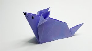 Как сделать мышку из бумаги. Простое оригами для детей