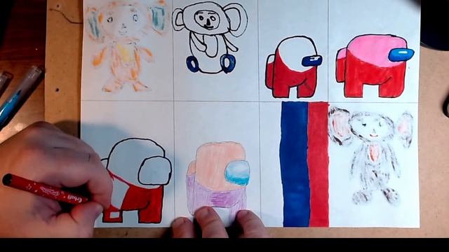 How to draw Among As step by step easily draw Among As with felt tip pens Clip смотреть онлайн