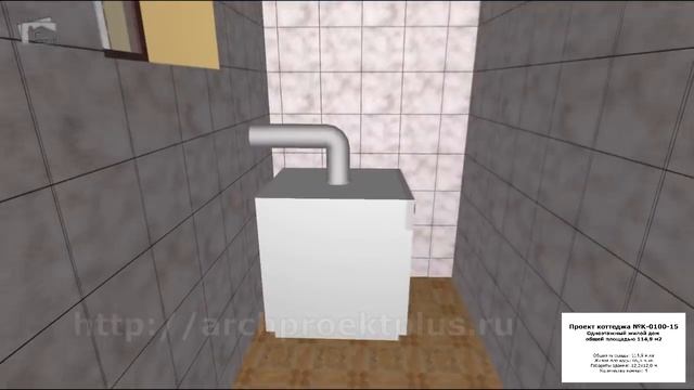 Проект одноэтажного дома №K-0100-15 House project №K-0100-15 смотреть онлайн