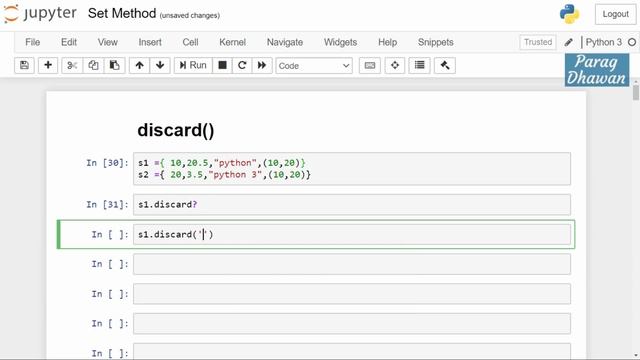 Python Set Method - discard() | How To Remove Member of a Set смотреть онлайн