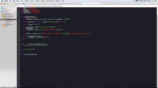 Perfect : Server Side Swift - Setup, Request Handling, and MySQL Connection смотреть онлайн