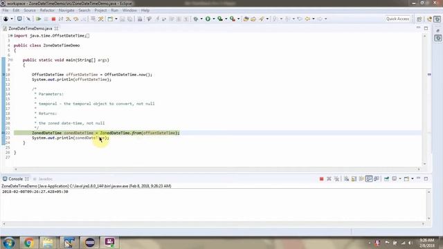 How to convert temporal object to ZonedDateTime object using from method of ZonedDateTime Class? смотреть онлайн