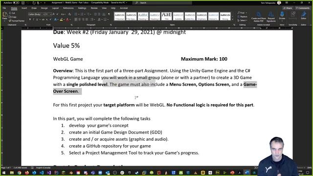 COMP397 - W2021 - Web Game Programming - Part 1 - Course Intro and Orientation смотреть онлайн