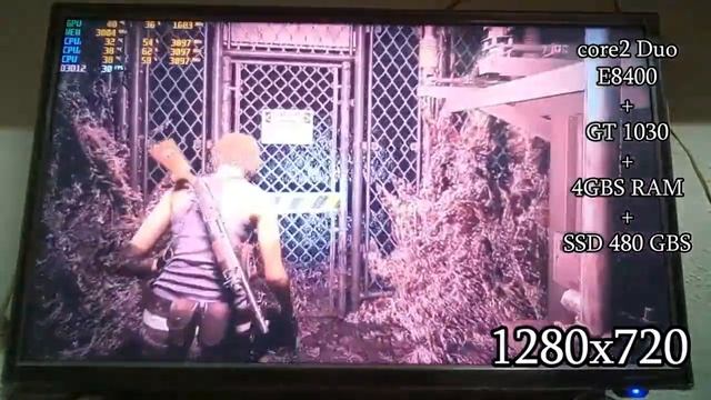 core2 duo e8400 + GT 1030 Resident evil 3 PC (test de rendimiento) смотреть онлайн