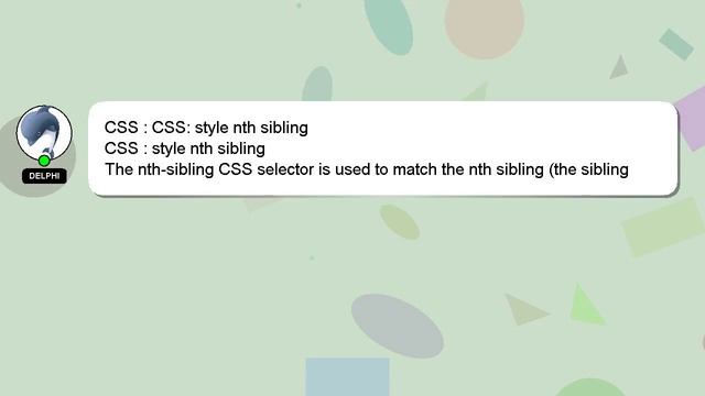 CSS : CSS: style nth sibling смотреть онлайн