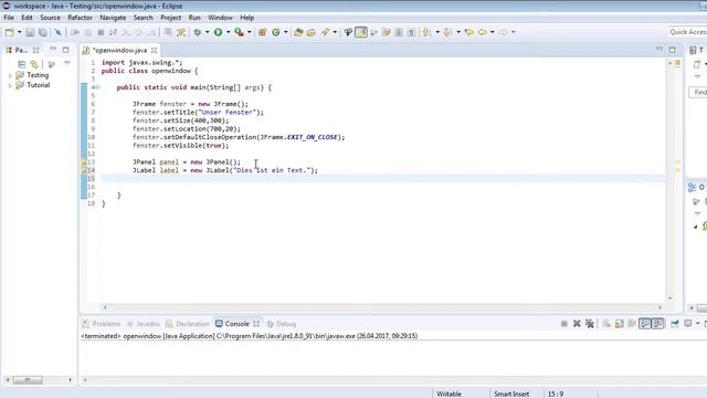 Java Tutorial "JPanel" [HD] Deutsch смотреть онлайн