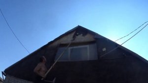 Красим снаружи пристройку из ОСБ пропиткой из краскопульта DEKO