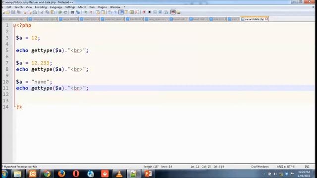 Variables and Data types in PHP (Hindi) смотреть онлайн