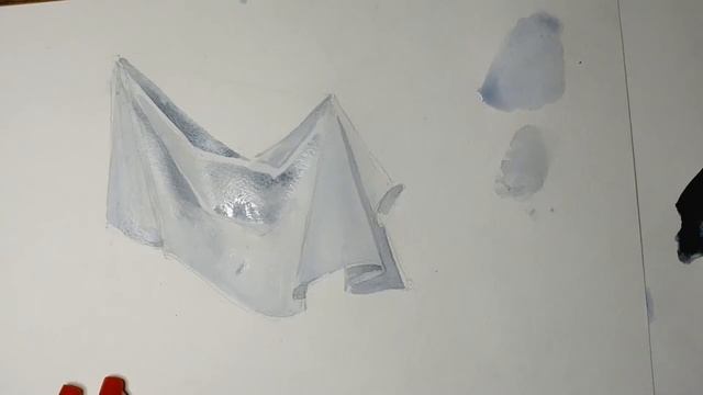 Урок по акварели. Рисуем драпировку. смотреть онлайн
