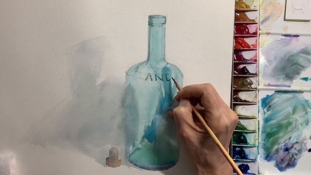 Watercolor Sketch 20 / Glass Bottle 水彩スケッチ20 / ガラスボトル смотреть онлайн