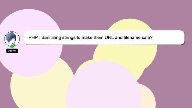 PHP : Sanitizing strings to make them URL and filename safe? смотреть онлайн