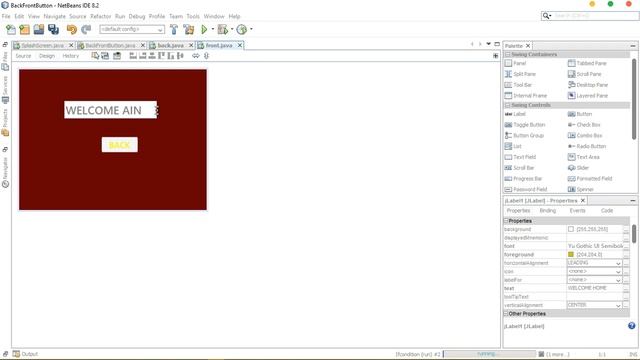 Customize Back And Front Button In Java Netbeans