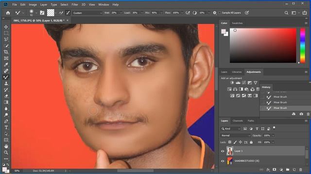 How to change indoor studio Background in photoshop cc in urdu Hindi смотреть онлайн
