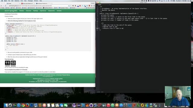 Array Queue Practice Quiz смотреть онлайн