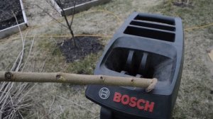 Измельчитель веток BOSCH AXT25D, небольшой тест