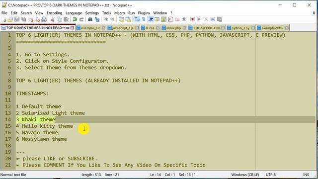 NOTEPAD++ THEMES: 6 Light Themes With HTML, CSS, PHP Previews смотреть онлайн