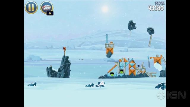 Angry Birds Star Wars: Hoth Level 3-10 3 Star Walkthrough смотреть онлайн