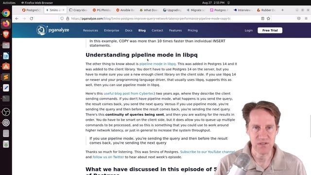 Scaling Postgres Episode 230 Stats Collector Gone, Handling Latency, Browser PG, High Availability смотреть онлайн
