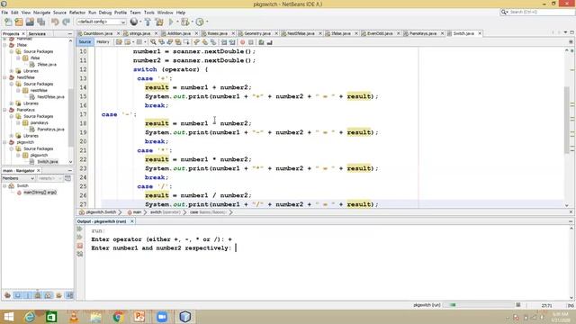 10 Java Calculator Program on NetBeans using Switch statement & Basics of Java Loops смотреть онлайн