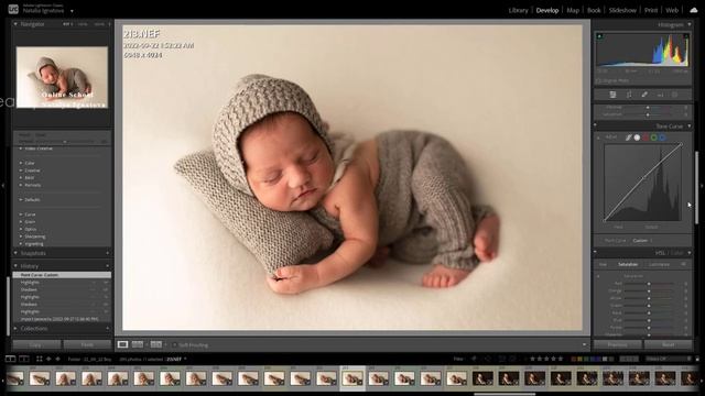 Обработка белого тканевого фона в Lightroom . Обработка фотографий новорожденных смотреть онлайн