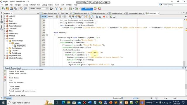 LIBRARY MANAGEMENT SYSTEM in Java смотреть онлайн