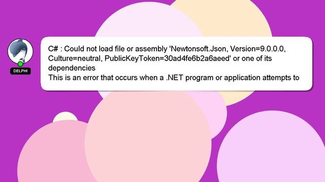 C# : Could not load file or assembly 'Newtonsoft.Json, Version=9.0.0.0, Culture=neutral, PublicKeyT смотреть онлайн