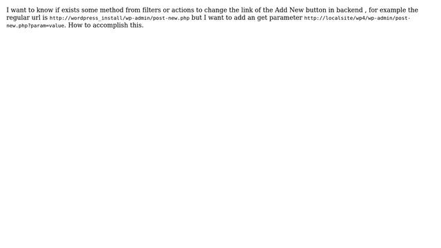 Wordpress: Exists filter or action that change Add New Post link? смотреть онлайн