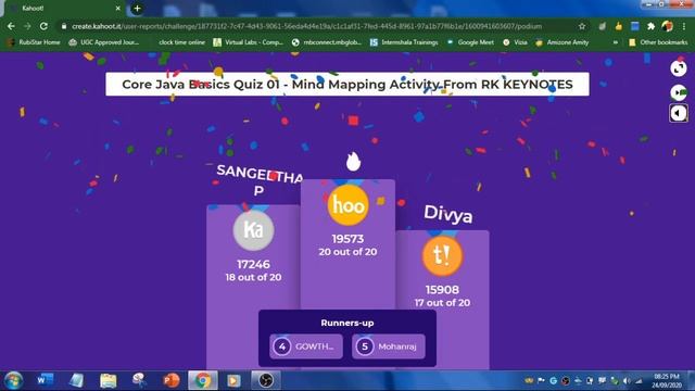 (Kahoot Quiz 01) Core Java Basics Quiz 01 | Result | RK Keynotes | RK смотреть онлайн