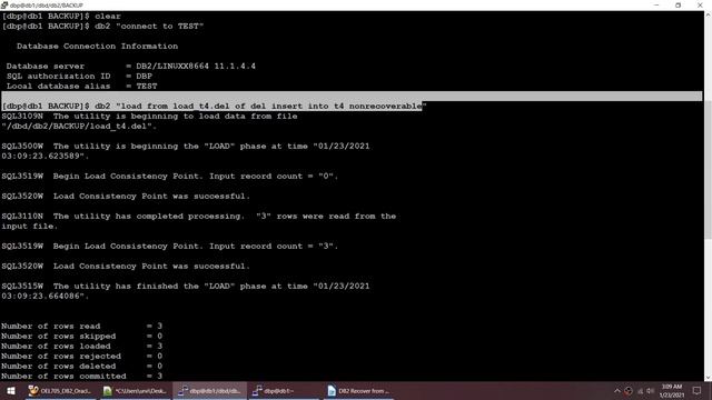 DB2 Recover from NON RECOVERABLE Load смотреть онлайн