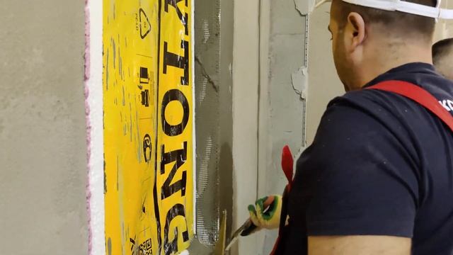 Технология оштукатуривания фасадов домов из газобетона и тёплой керамики штукатуркой Baumit MPA35