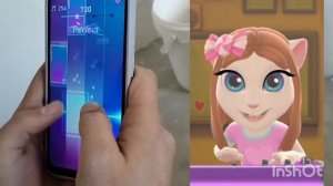 Игра на пианино. Говорящая Анджела. Talking Angela. Talking Tom.