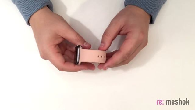 Силиконовый ремешок для Apple Watch 1-3 цвета "розовый песок" смотреть онлайн