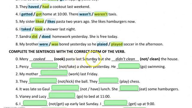 tasks about the simple past смотреть онлайн