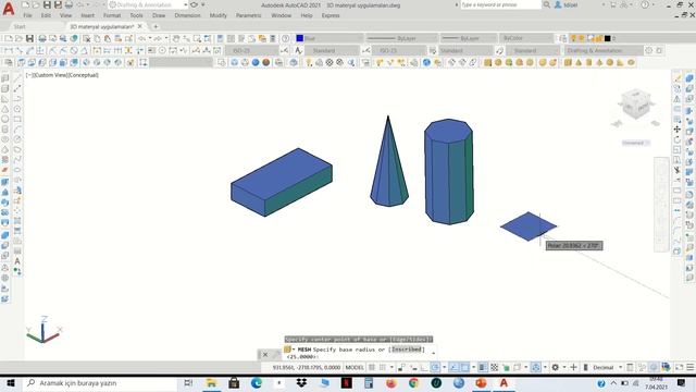 64.Ders 3D AutoCAD smooth mesh primitives смотреть онлайн