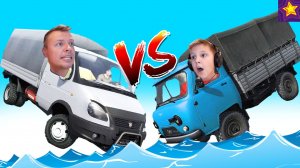 ЕДЕМ на ГАЗЕЛИ через мост УАЗ перевернулся!!! ЧЕЛЛЕНДЖ Грузовиков от Игорюшины Игруши