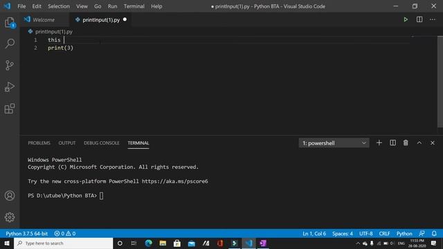 First Python Program (Input print in Hindi ) | Beginner to Advance #2 смотреть онлайн